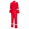 thumbnail image 2 of Portwest C814 Iona Lightweight Reflective Cotton Coverall Red, Medium, 2 of 2