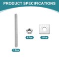 thumbnail image 3 of Fully Threaded Rod, M14 x 140mm 304 Stainless Steel with Nuts Washers, 3 of 6