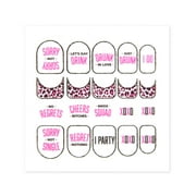 Weddingstar Adhesive Bachelorette Party Nail Stickers - Glam Squad
