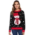 thumbnail image 4 of Purcoar Family Christmas Sweater Holiday Snowman Pullover Women S-XXL, 4 of 10