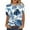 #2-Blue, variant on Patlollav Plus Size Womens Clearance Tops,Blouses for Ladies Short Sleeve Print Button Pockets Casual Tops