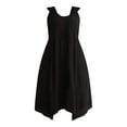thumbnail image 4 of Terra & Sky Women's Plus Black Label Handkerchief Hem Midi Dress, Sizes 0X-4X, 4 of 4