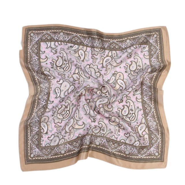 Pañuelo de cabeza de sensación de seda Pañuelo de pelo de satén de moda Pañuelos cuadrados para mujeres Regalos 20.820.8 pulgadas, Sr32 Feliz Sencillez
