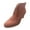 Brown, variant on Women's Ankle Boots V Cut Out Slip On Pointed Toe Chunky Stacked Heel Booties for Ladies
