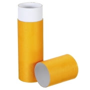 REGALWOVEN Poster Tube Photo Storage Tube Portable Mailing Tubes Carrying Case Yellow 2 Inch x 7 Inch