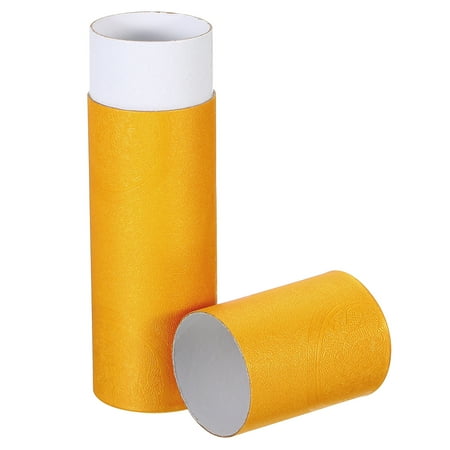 REGALWOVEN Poster Tube Photo Storage Tube Portable Mailing Tubes Carrying Case Yellow 2 Inch x 7 Inch