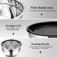 thumbnail image 7 of Vesteel 7 PCS Stainless Steel Mixing Bowls, Metal Nesting Salad Bowls with Lids, 4.5/3.5/3/2.5/1.5/1.2/0.7 QT - Black, 7 of 7