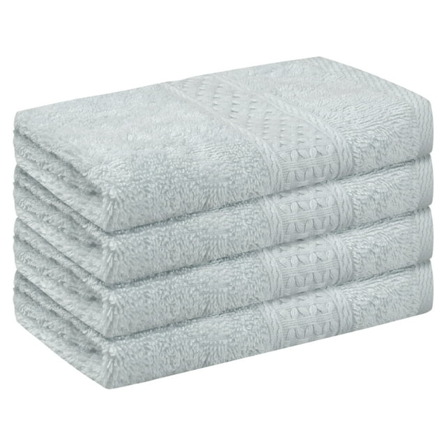 Juego de toallas de algodón REGALWOVEN, toalla de confort, toalla facial esencial para ba?o, gris claro 4