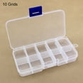 thumbnail image 2 of Yirtree 15/10/24 Grids Clear Plastic Organizer Box Storage Container Jewelry Box with Adjustable Dividers for Beads Art DIY Crafts Jewelry Fishing Tackles, 2 of 8