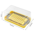 thumbnail image 4 of Deyuer Butter Slicer Box Plastic Butter Cutter Dish with Transparent Lid for Counter Top Refrigerated Butter Container DIY Baking Butter Dish Box with Stainless Steel Cutter, 4 of 17