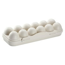 Niriyo Stackable Egg Container Refrigerator Storage Holder with Lid, Plastic Crisper Organizer Box