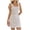 Khaki, variant on Womens Striped Knit Dress Waist Drawstring Sleeveless Square Neck Casual Summer Short Mini Dress