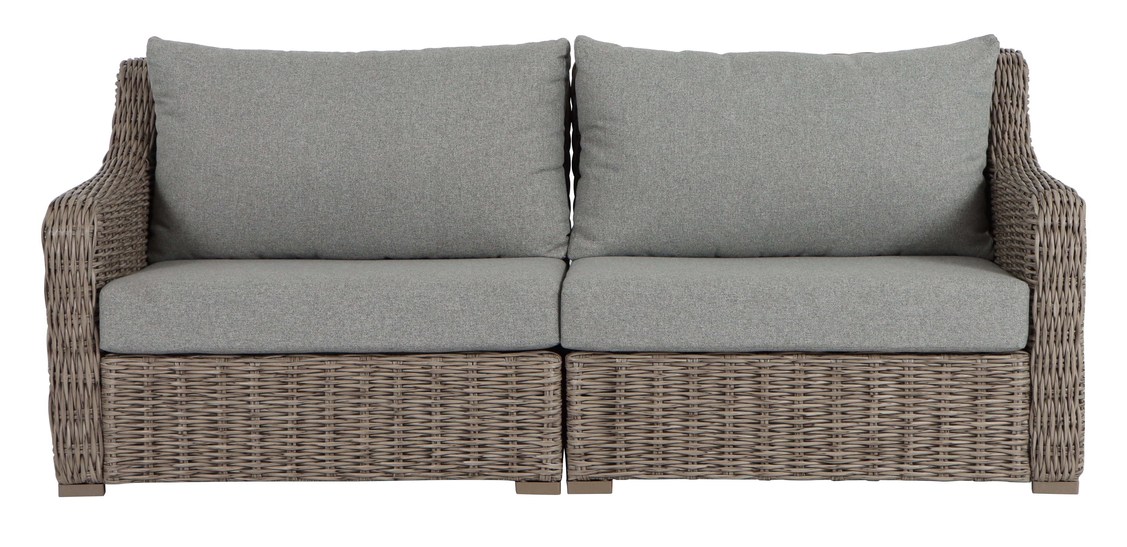 Better Homes & Gardens Bellamy 4 Piece Patio Conversation Set with Barrel Back Chairs, Gray