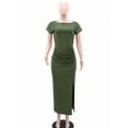 thumbnail image 4 of Vestido largo bohemio elegante de manga corta para verano y otoño, ropa informal para mujer, para fiesta, trabajo, noche, oficina, vestidos de corte A, 4 of 4