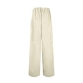 thumbnail image 4 of SNKSDGM Women's Plus Womens Sweatpants Tall Long Khaki Pants for Women Petite Short Women Palazzo Pants with Pockets Summer Casual Wide Leg High Waist Pants Flowy Beach Trousers Travel, 4 of 7