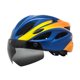 thumbnail image 3 of Casco de bicicleta Casco de bicicleta de carretera ajuste ajustable al aire libre con visera desmontable para hombres mujeres equipo de ciclismo casco Azul Amarillo, 3 of 8