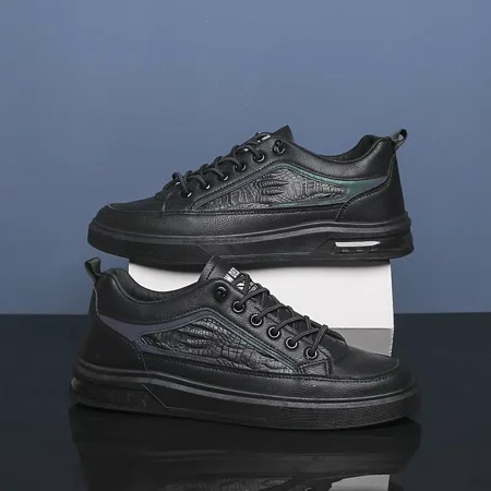 

Men‘s Crocodile Print Wear-resistant Lace-Up Skate Shoes