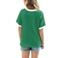 thumbnail image 5 of XMMSWDLA Cartoon Print T-Shirt‌ Girls Oversized T-Shirts Short Sleeve Crewneck Summer Casual Loose Tops Tees Green Preteen Casual Short Sleeve‌, 5 of 8