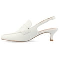 thumbnail image 3 of Journee Womens Amory Kitten Heel Sling Back Loafer Style Pumps, Widths Available, 3 of 9