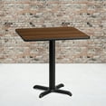 thumbnail image 2 of Flash Furniture Graniss 30'' Square Walnut Laminate Table Top with 22'' x 22'' Table Height Base, 2 of 5