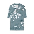 thumbnail image 7 of Your-Sty Button V Neck T Shirts for Women Rolled Short Sleeve Loose Fit Casual Summer Tops Tee Shirts, 7 of 7