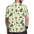 thumbnail image 2 of Wukai Green Avocado Print Men's Short-Sleeved Mesh T-Shirt,Quick-Dry Short Sleeve Workout T-Shirt-5X-Large, 2 of 8