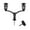 Black, variant on Fishing Reel Double Rocker Arm Handle Grip Aluminum Alloy Rocker Arm Double-end Handle Grip for 1000-4000 Model