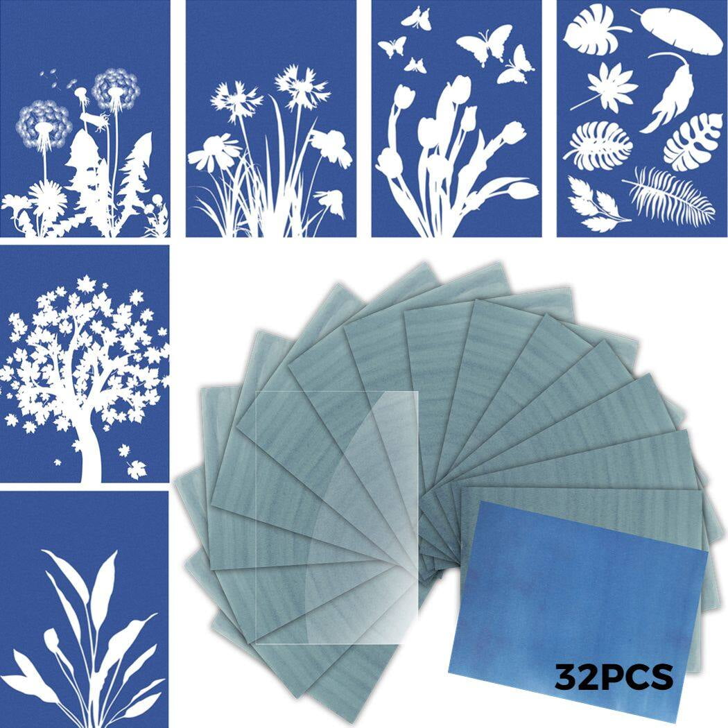 Sensitivity Paper UV Reactive Paper For Kids Cyanotype Sun Paper Kit - 20 Sheets 8x10 UV ...