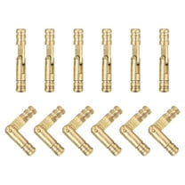 Uxcell 12pack Invisible Brass Barrel Hinge, 25x4mm Concealed Hinges, Folding Support Cylindrical Hidden Barrel Hinges