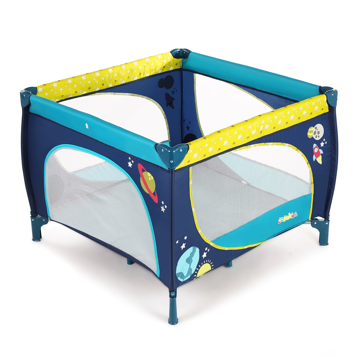 odoland portable playard playpen for infants and babies