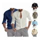 thumbnail image 4 of Camisa De Lino Elegante Y Cómoda Con Cuello En V Para Hombre, 4 of 4