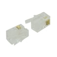 thumbnail image 1 of Conector telefónico RJ9 4P4C, 50 unidades, transparente, 1 of 5