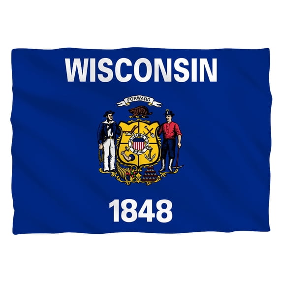 Wisconsin Flag Pillow Case