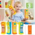 thumbnail image 3 of Cellulaire Mini pour Enfants Orange Jouet Musique Lumière Flash Éducatif Télécommande Design Portable Développement Sensoriel Activité Jeu Précoce, 3 of 4