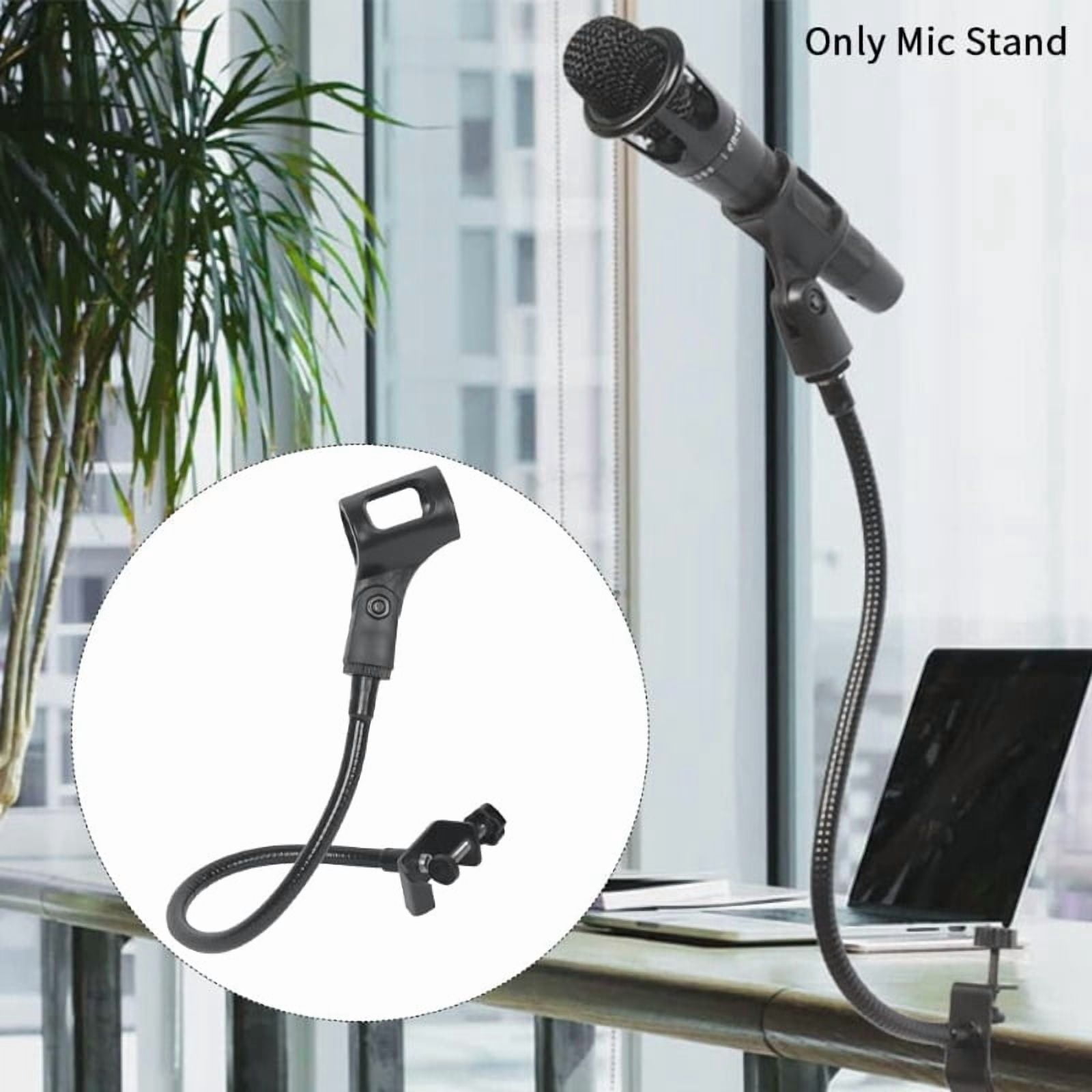 Black Desktop Microphone Arm with a 360-Degree Adjustable Gooseneck, Suitable for Studio Recording And Podcasting, Designed for Professional Content Creators