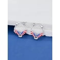 thumbnail image 5 of Dorunmo American Eagle Hoop Earrings for Women 925 Sterling Silver American Flag 4th of July Earrings Patriotic Independence Day Jewelry Gift, 5 of 6