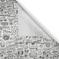thumbnail image 6 of Ambesonne Travel Valance & Curtain, Travel Sketch Style, 55"x24", Charcoal Grey and White, 6 of 7