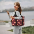 thumbnail image 5 of Travel Duffle Bag Fox Print Burgundy Travel Tote Bags Carry on Luggage Waterproof Weekender Bags with Top Handle Adjustable Shoulde Strap for Travel Gym, 5 of 5