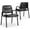 Black- 2 Pack, variant on LiteHaven  Leather Guest Chair with Padded Arm, Waiting Room Chairs Stationary Rest for Reception Area Conference Room Lobby Home Computer Desk Bedroom Elderly  Black- 2 Pack