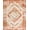 Rust Orange Cream Sage, Pattern 2, variant on ODIKA Vintage Boho Distressed Retro Border Textured Pile Stain Resistant Low Profile for Dorm Room, Small Living Apartment