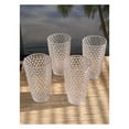 thumbnail image 2 of Cut Acrylic Glasses Drinking Set of 4 (19oz), Plastic Drinking Glasses, BPA Free Cocktail Glasses, Drinkware Set, Drinking Water Glasses, 2 of 5