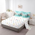 thumbnail image 5 of Homewish Happy Camping 7-Piece Twin Bedding Sets,Colorful Flower Floral Bedding Comforter Set,Cyan Glitter Print Sheet Sets For Teens,Ultra Soft Home Decor Reversible, 5 of 8