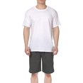 thumbnail image 3 of Bintangor Men's Short Sleeve T-Shirts 100% Cotton Crew Neck Solid Basic Tees (3 Pack) 2White1Grey L, 3 of 6