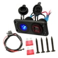 thumbnail image 3 of de coche 12V/24V impermeable Dual USB toma de corriente para marino, barco, motocicleta, camión, Color Sharpla panel de enchufe usb del coche, 3 of 8