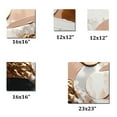 thumbnail image 4 of Designart "Marbled Meditations Gold and White I" Abstract Marble Living Room Set, 4 of 5