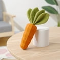 thumbnail image 2 of Bite Resistant Sound Producing Rubber Toys Eething Stick Carrots 2 Colors Pink/Orange, 2 of 16