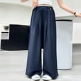 thumbnail image 2 of CPNG Girls Wide Leg Pants Elastic High Waist Straight Leg Casual Pants Lightweight Breathable Streetwear Pants, 2 of 7