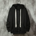 thumbnail image 2 of Men Hooded Jacket Full Zip Hoodies baseball Streetwear, 2 of 6