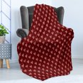 thumbnail image 4 of Valentine's Day Soft Flannel Fleece Blanket, Repetitive Pattern of Romantic Art Hatched Hearts Passion and Love, Cozy Plush for Indoor and Outdoor Use, 70" x 90", Burgundy Pale Pink, by Ambesonne, 4 of 5