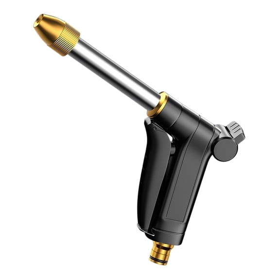 Heavy Duty Metal High Pressure Water Hose Nozzle Washer Garden Hose Thread 360 Degree Rotating Adjustable Nozzle